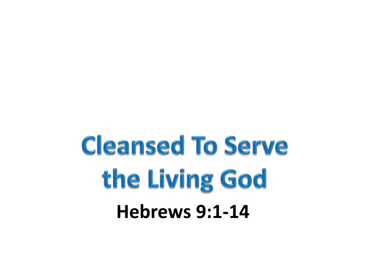 hebrews 9 1 14