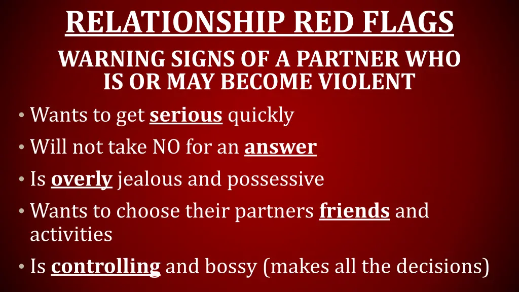 relationship red flags warning signs of a partner