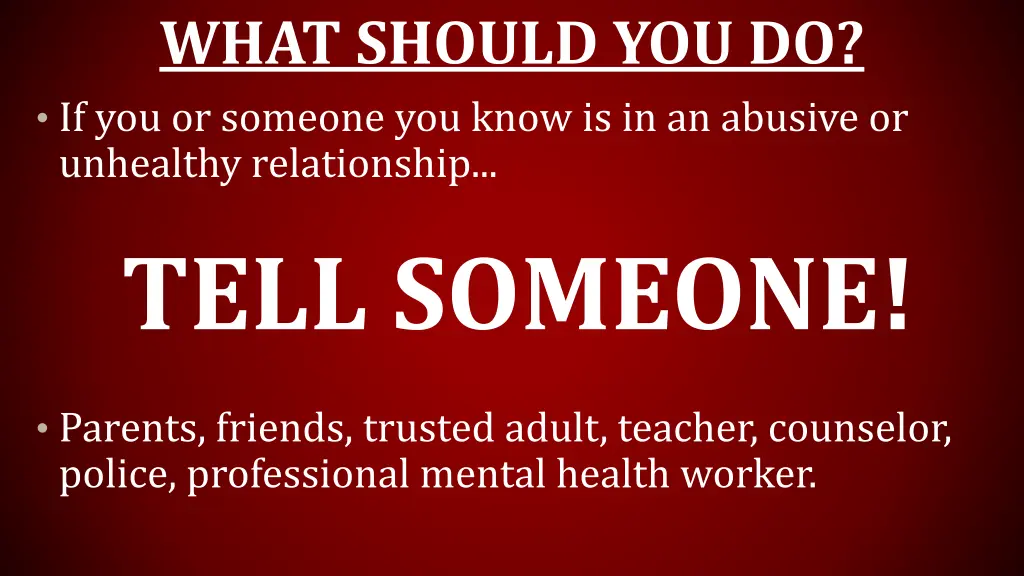 what should you do
