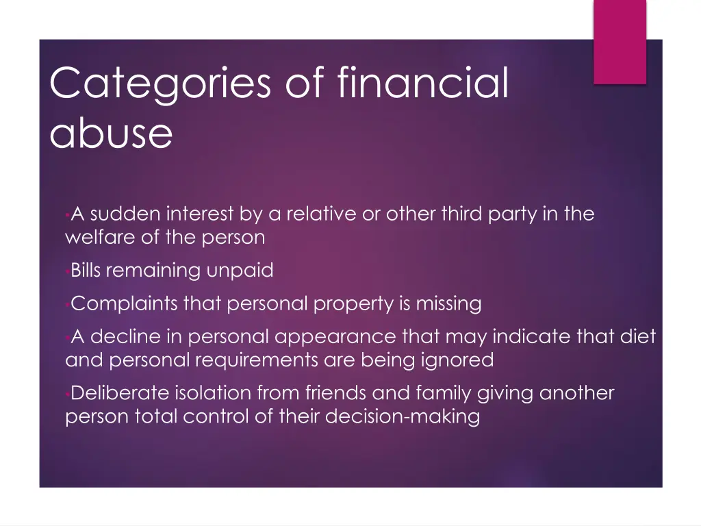 categories of financial abuse 1