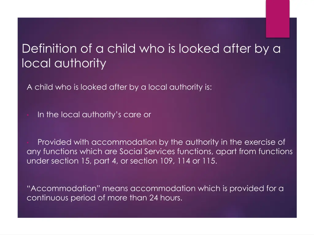definition of a child who is looked after