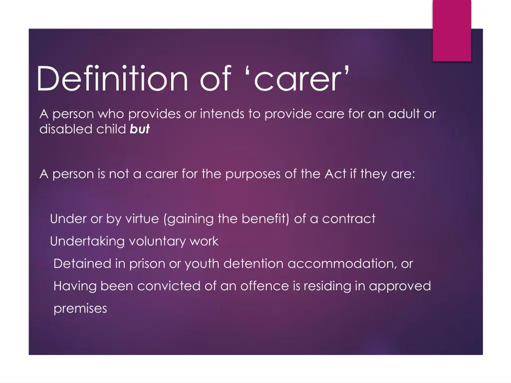 definition of carer