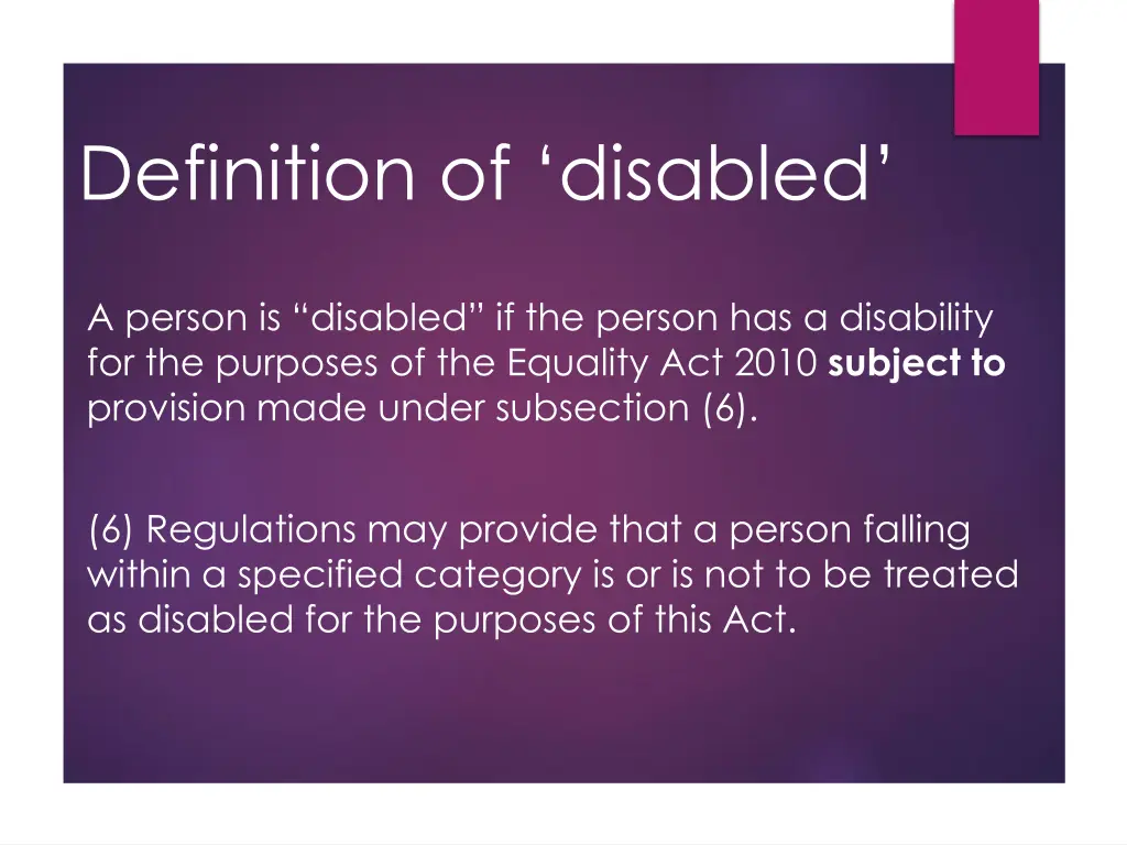 definition of disabled