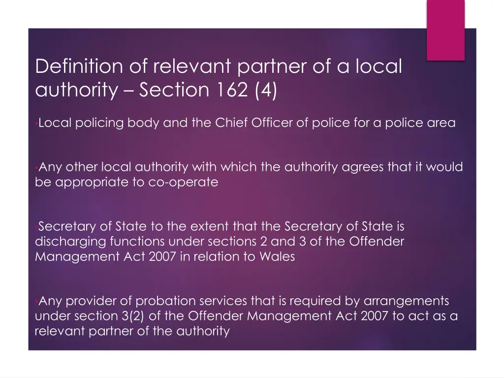 definition of relevant partner of a local