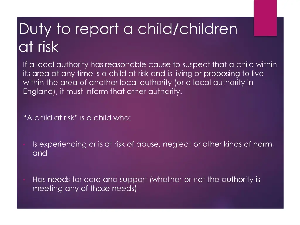 duty to report a child children at risk 1