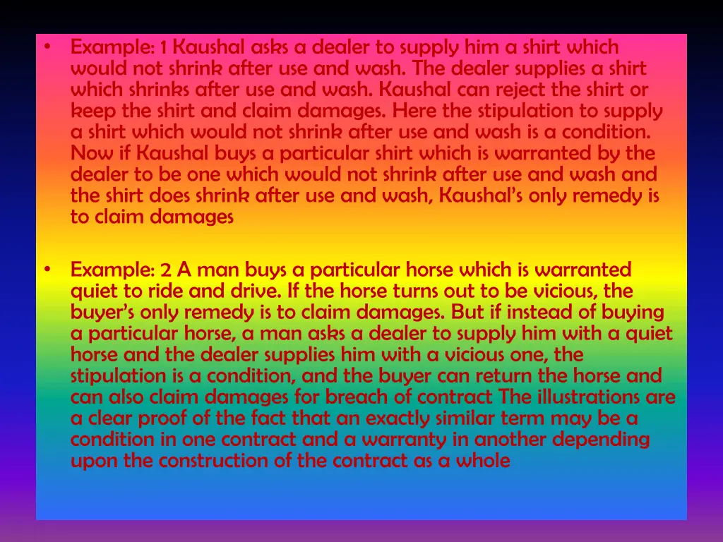 example 1 kaushal asks a dealer to supply