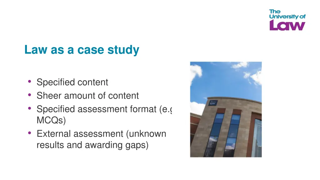 law as a case study
