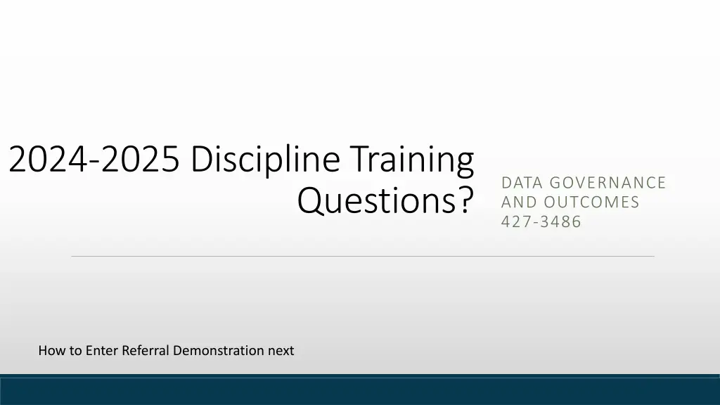 2024 2025 discipline training 1