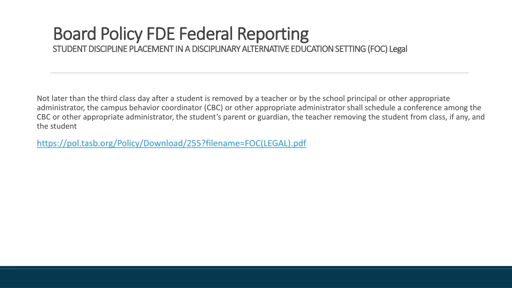 board policy fde federal reporting board policy