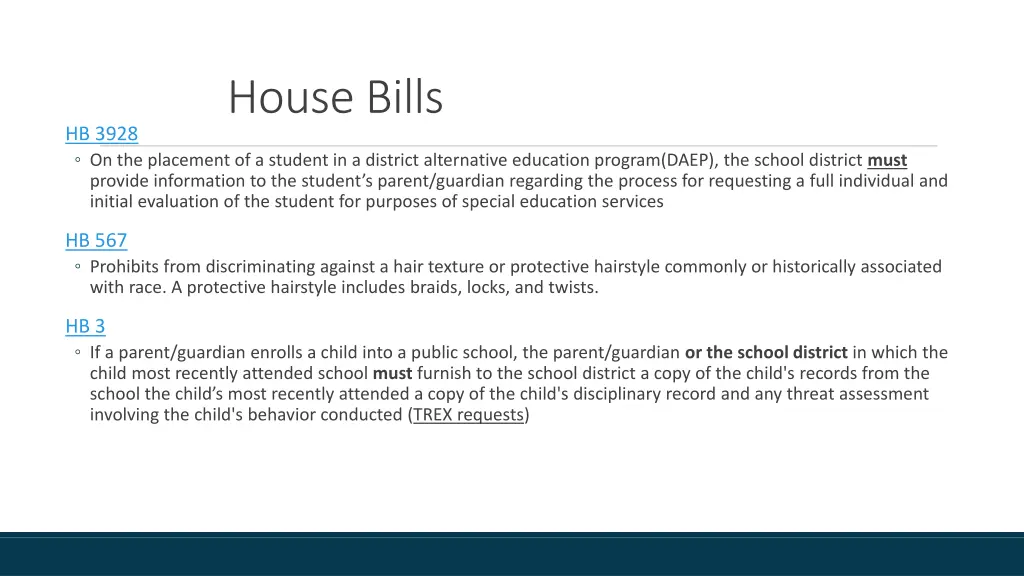 house bills