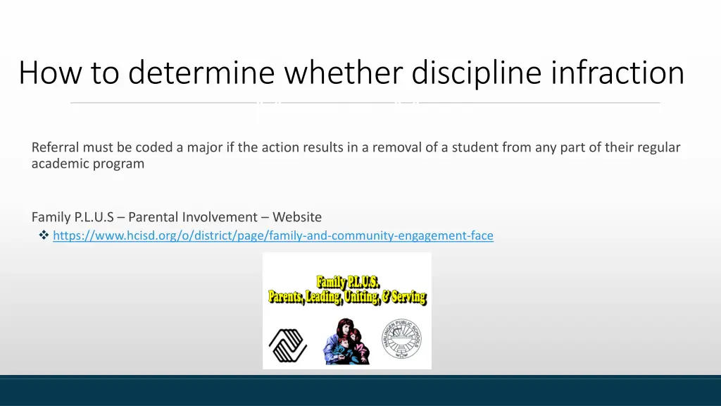 how to determine whether discipline infraction