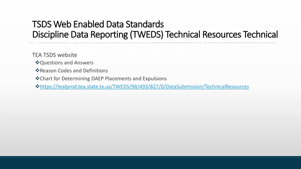tsds web enabled data standards tsds web enabled
