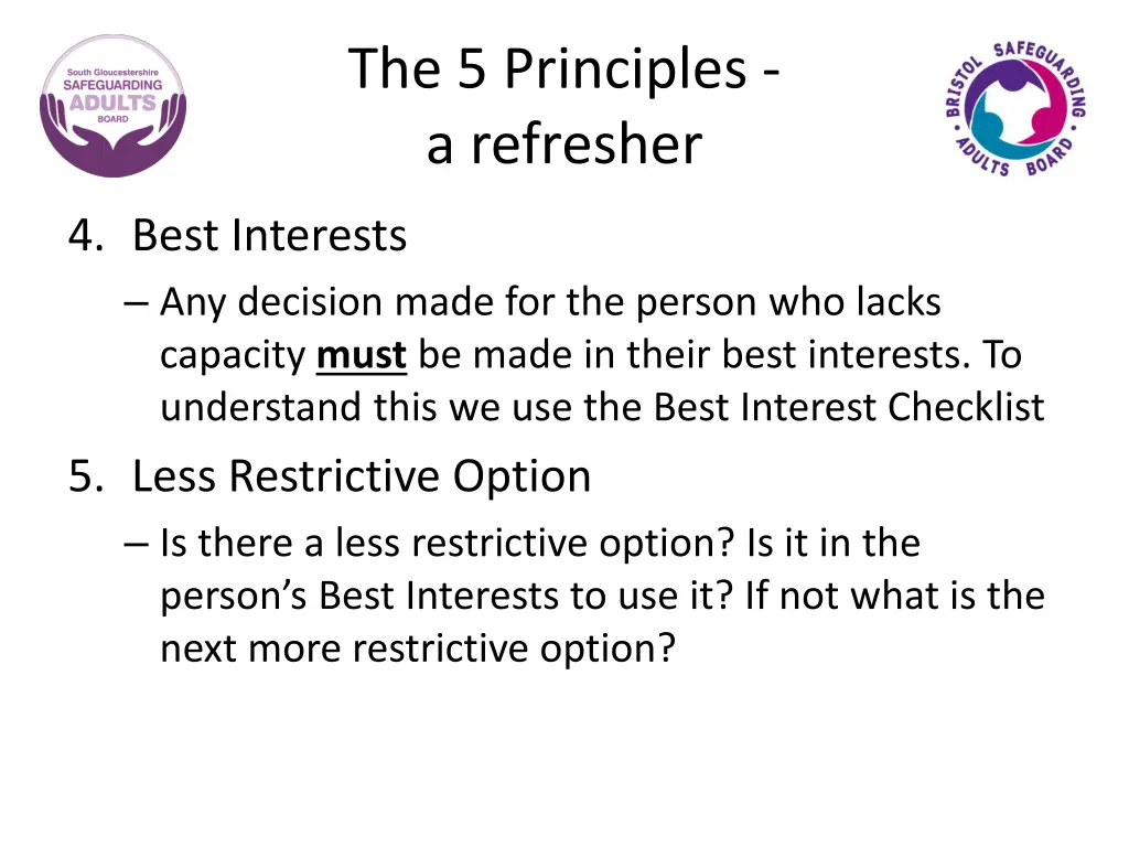 the 5 principles a refresher 1