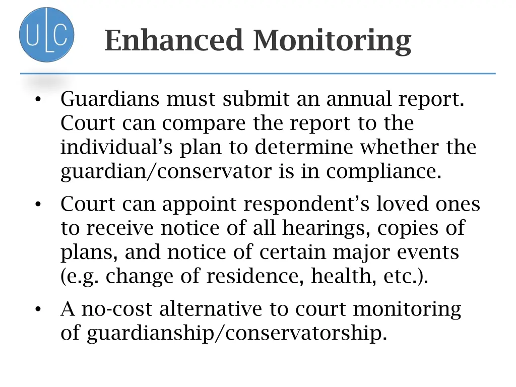 enhanced monitoring