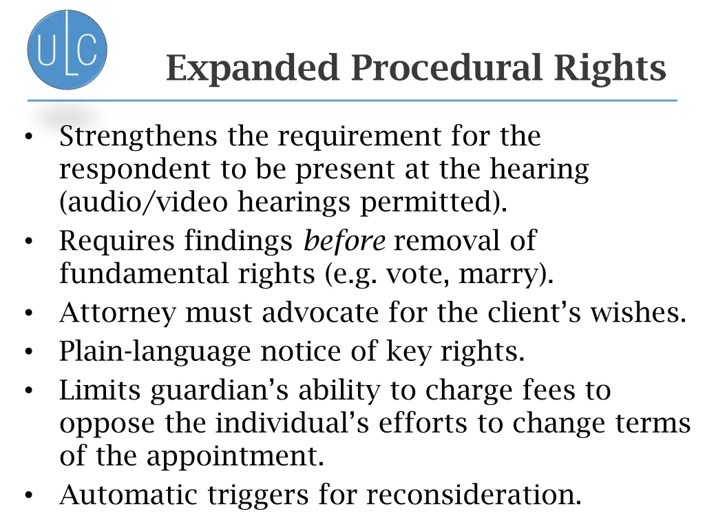 expanded procedural rights