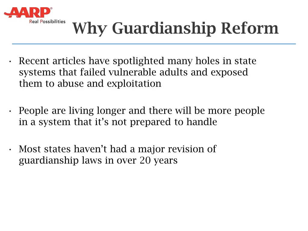 why guardianship reform