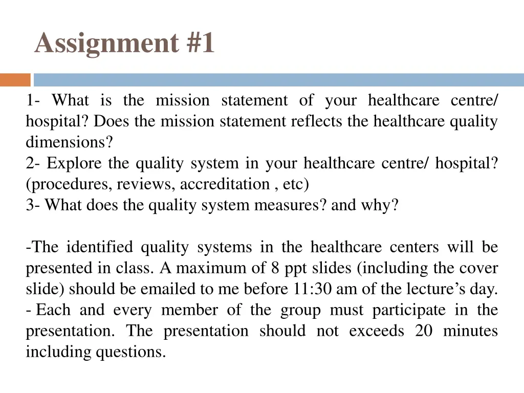 assignment 1