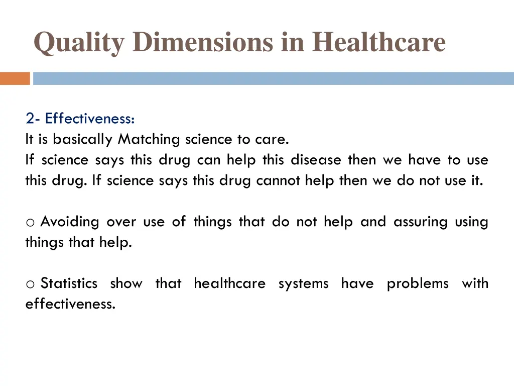 quality dimensions in healthcare 1