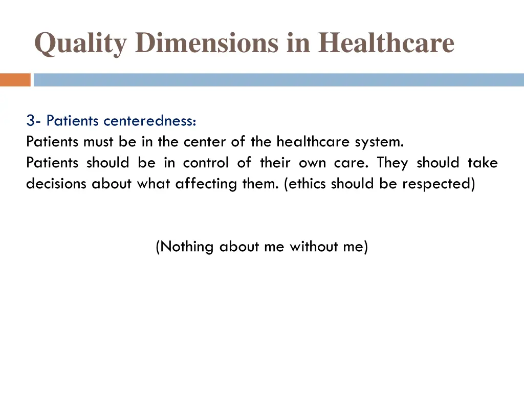 quality dimensions in healthcare 2