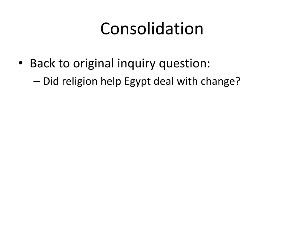 consolidation
