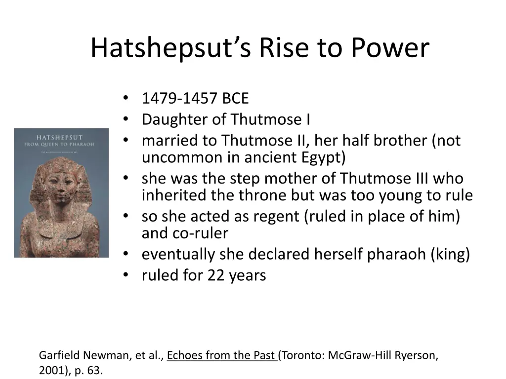 hatshepsut s rise to power