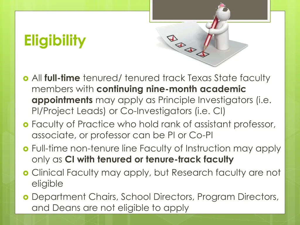 eligibility