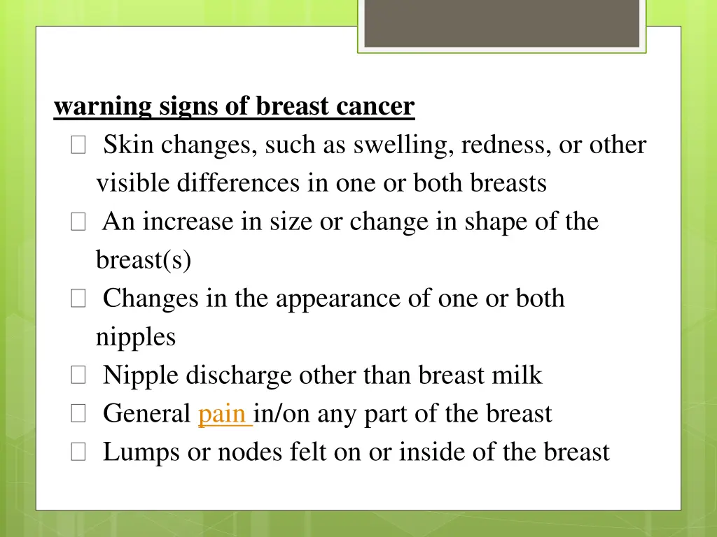 warning signs of breast cancer skin changes such