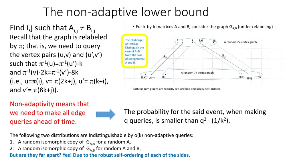 the non adaptive lower bound find i j such that