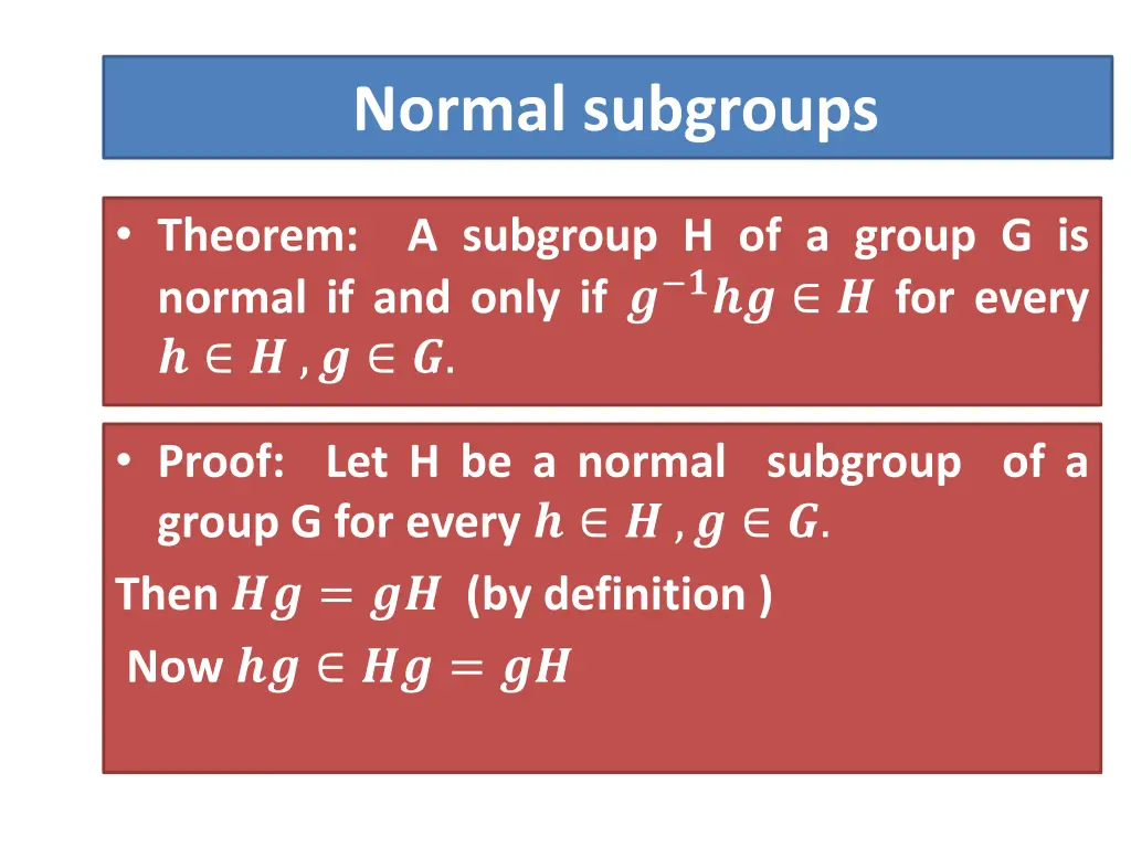 normal subgroups 1