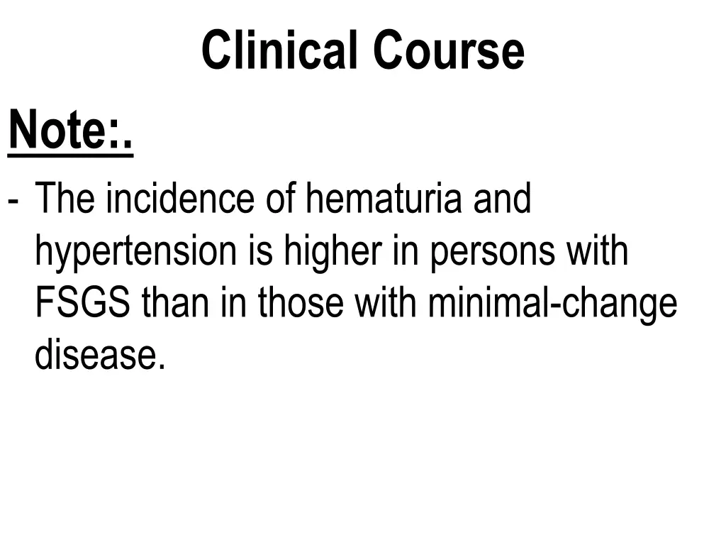 clinical course