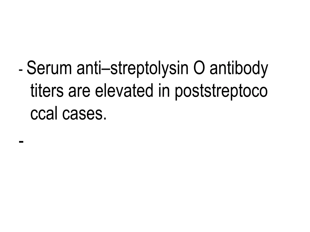 serum anti streptolysin o antibody titers