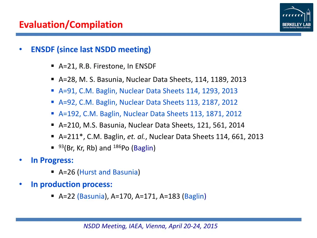 evaluation compilation
