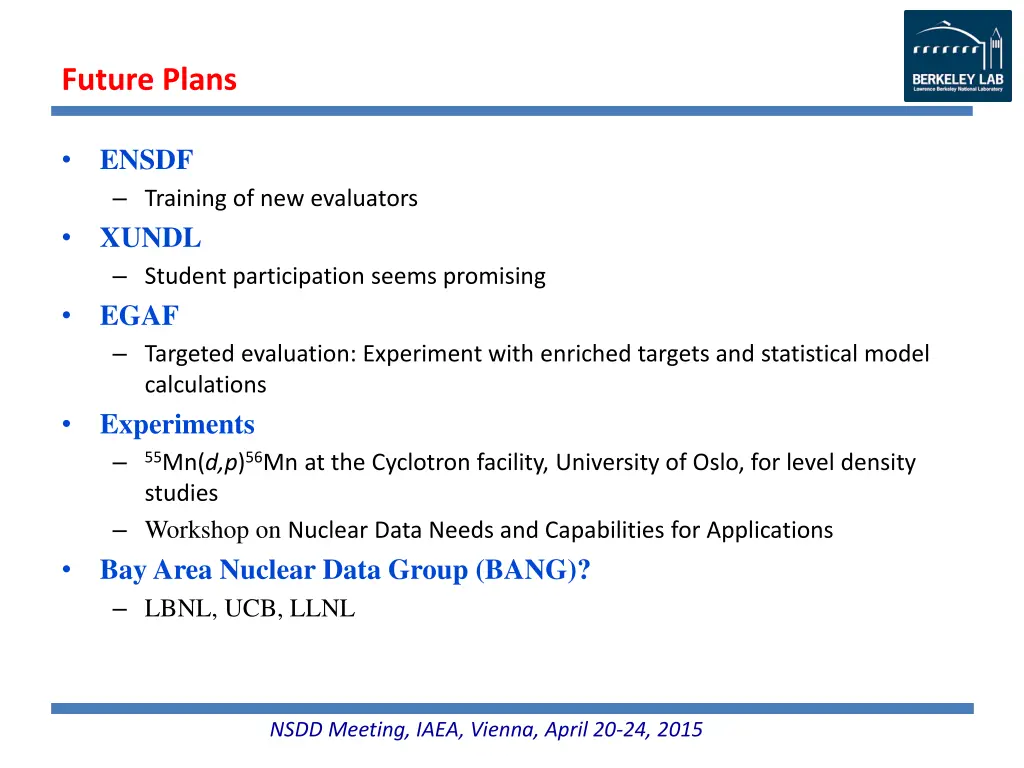 future plans