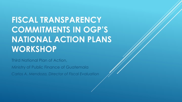 fiscal transparency commitments in ogp s national