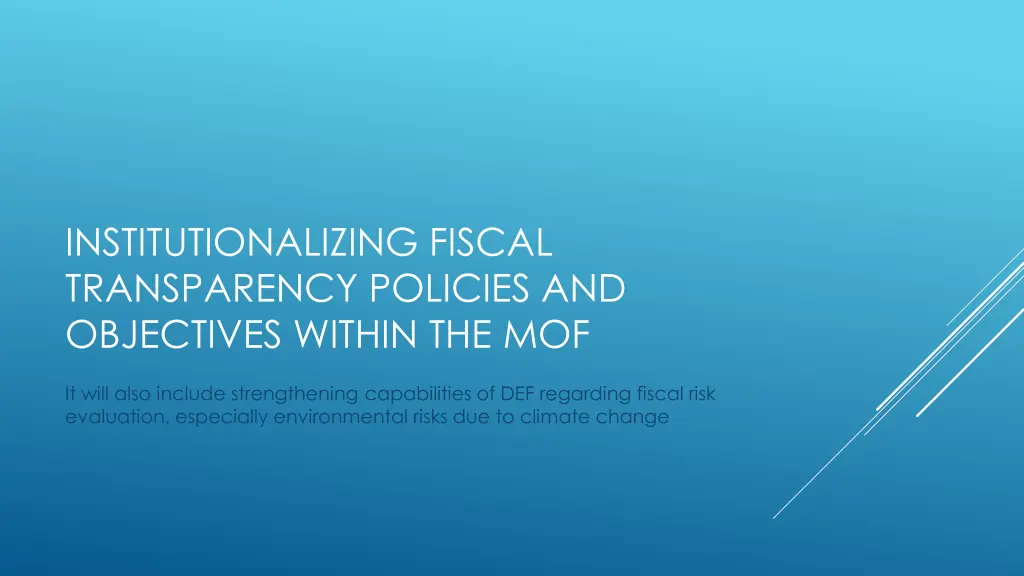 institutionalizing fiscal transparency policies