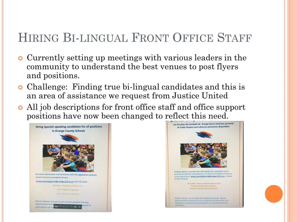 h iring b i lingual f ront o ffice s taff