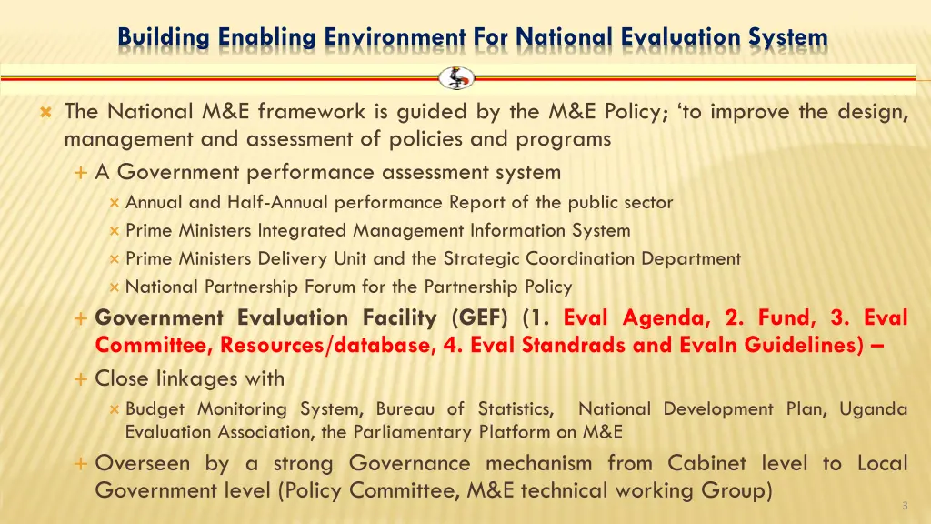 building enabling environment for national
