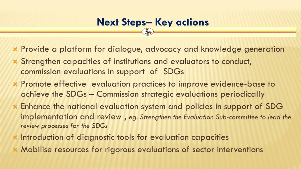 next steps key actions