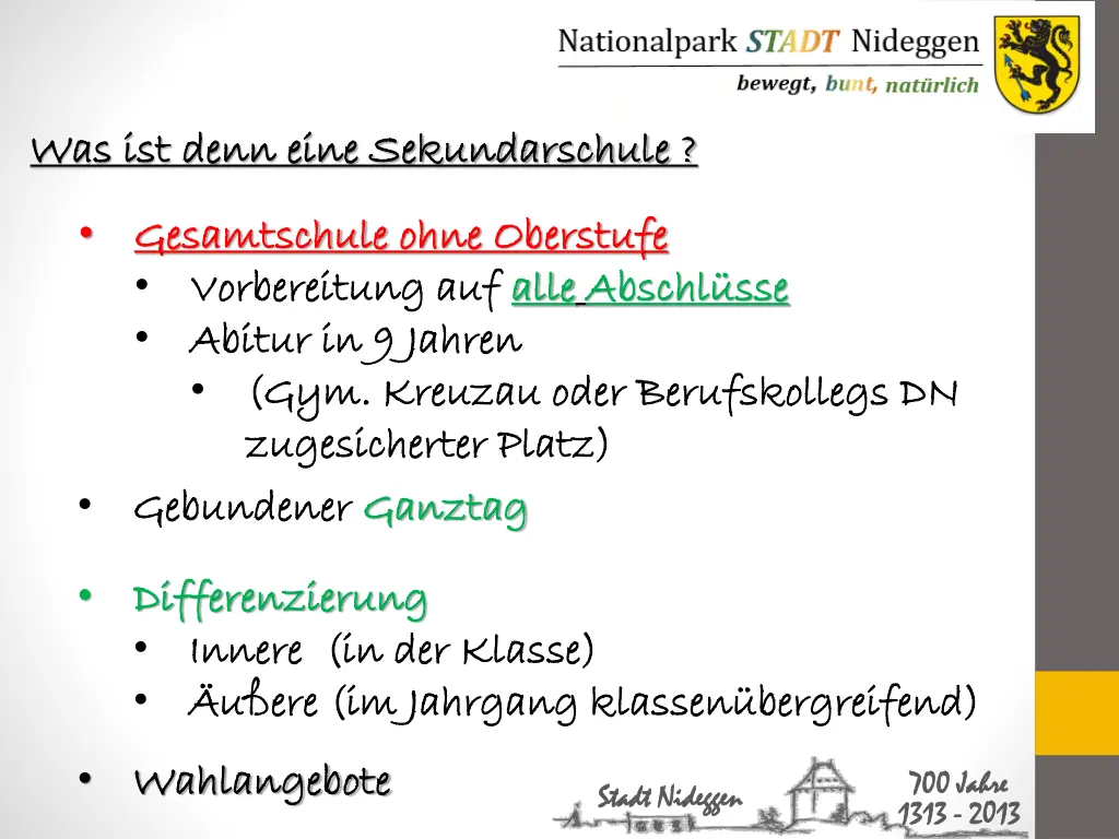 was ist denn eine sekundarschule was ist denn