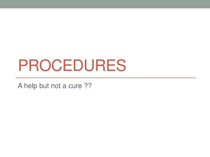 procedures