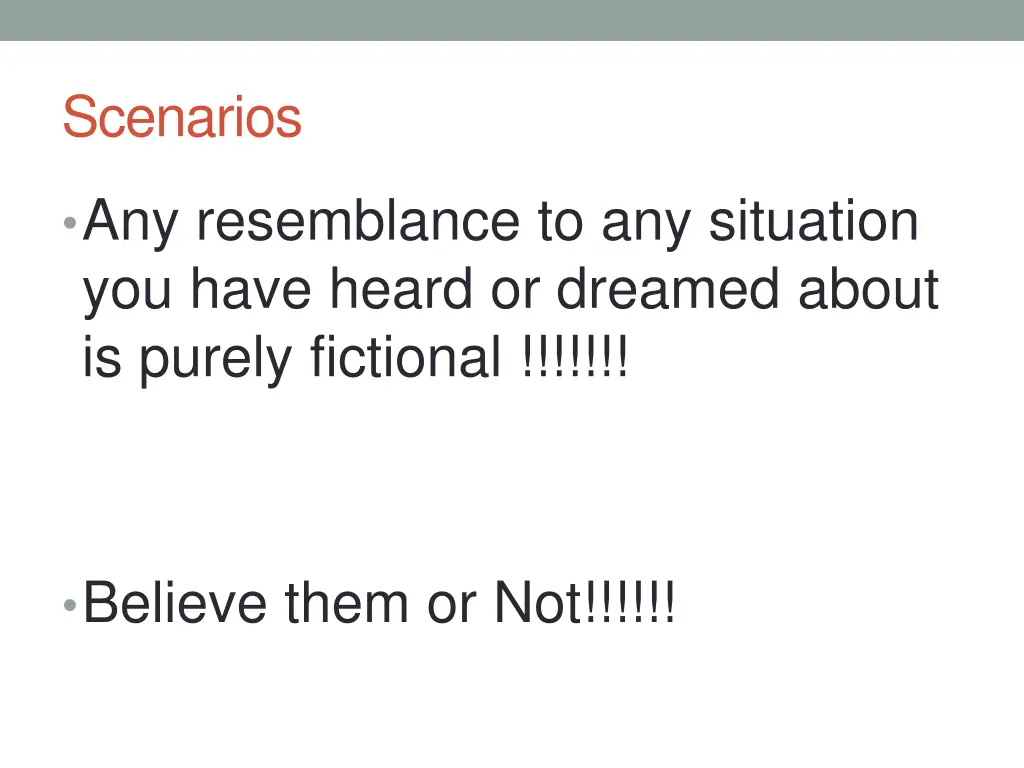 scenarios