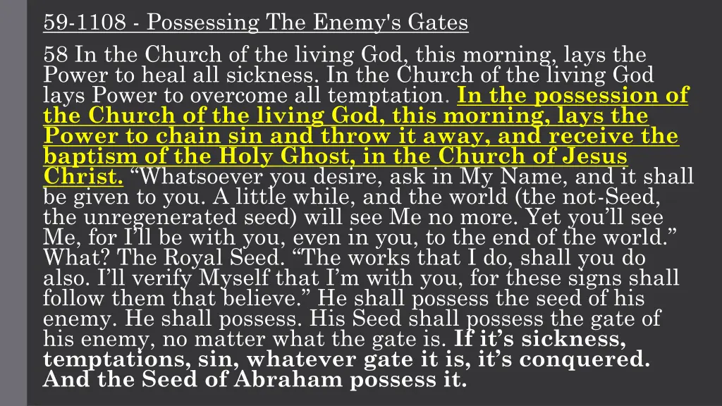 59 1108 possessing the enemy s gates