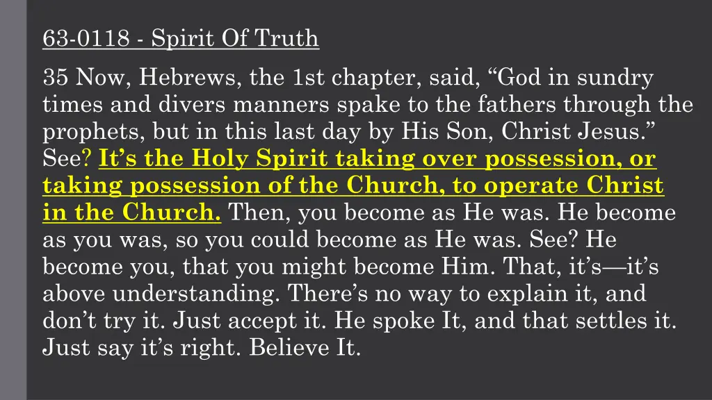 63 0118 spirit of truth 35 now hebrews