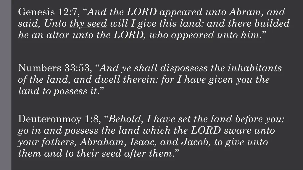 genesis 12 7 and the lord appeared unto abram