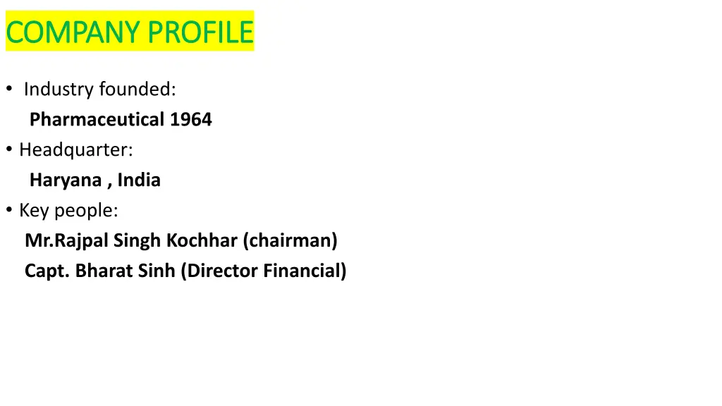 company profile company profile