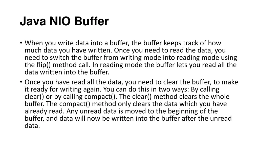 java nio buffer 2
