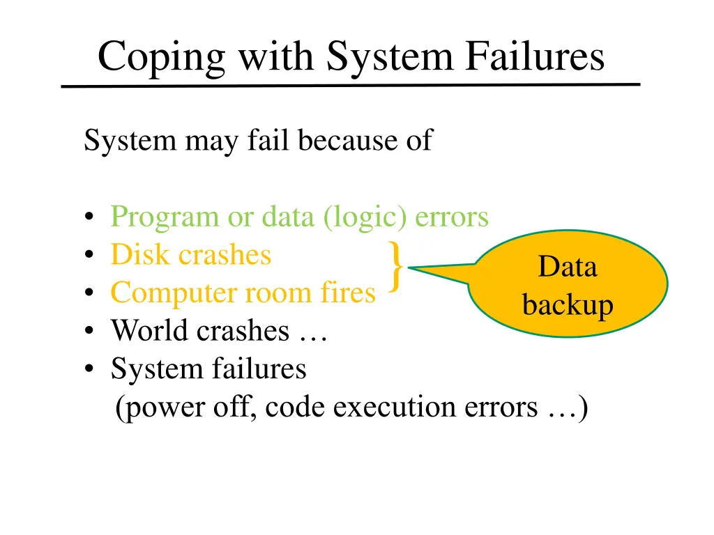 coping with system failures 3
