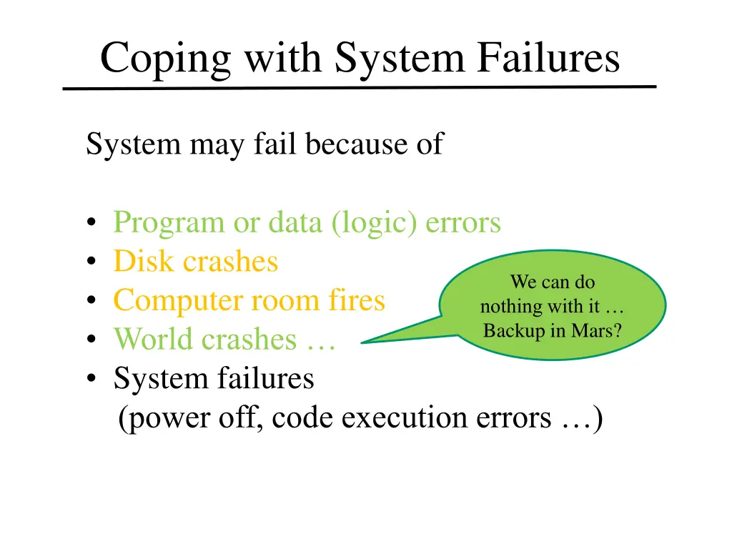 coping with system failures 4