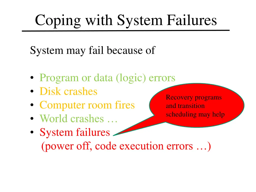 coping with system failures 5