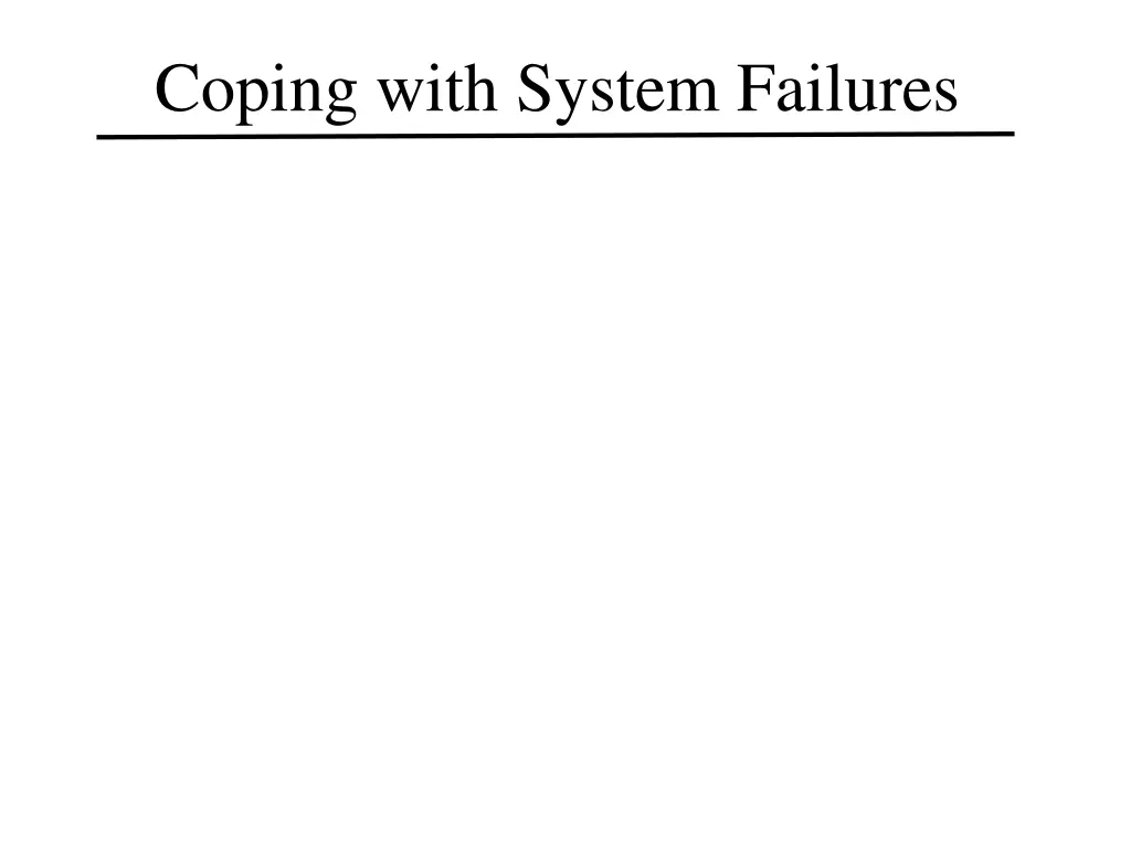 coping with system failures
